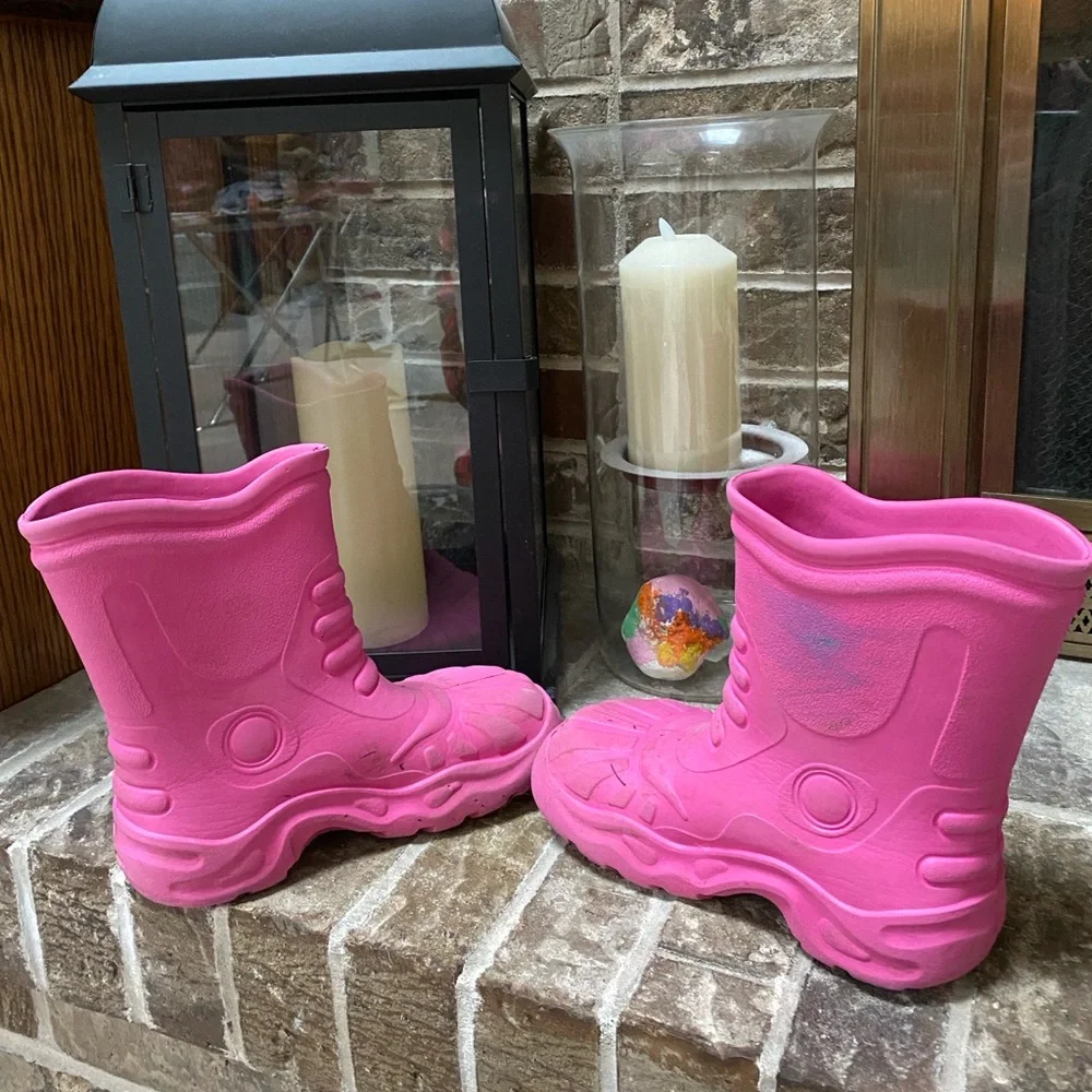 CROCS Rain Boots Pink Spring Boots